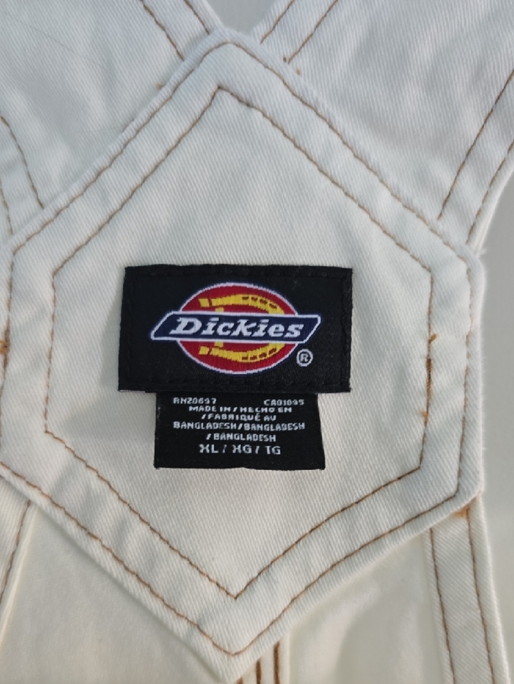 Dickies Off-White Canvas Overall Dress - Picture 2 of 4